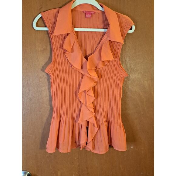 Sunny Leigh Tops - Women's Sunny Leigh Orange Tank Top Size XL